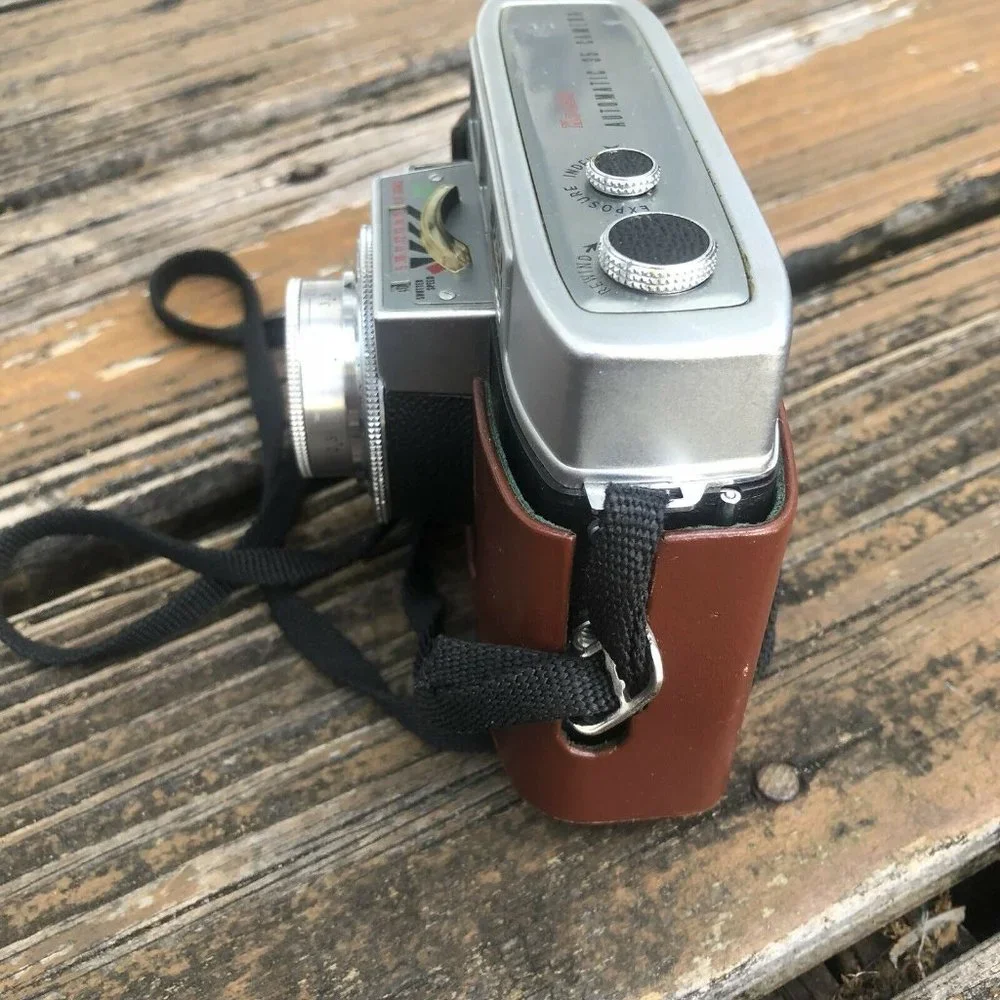 Kodak Eastman Automatic Camera 35mm Leather FieldCase Kodachrome Vintage 50s 60s